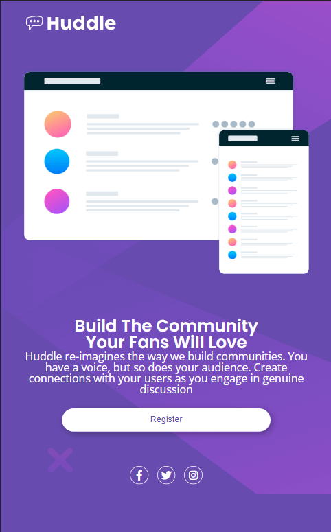 landing-page huddle-single-line